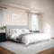 Martha Stewart Britta King Upholstered Platform Bed w/Rounded Headboard, Piped Detailing/Cushioned Siderails, Gray TW-3WDB01-K-GY-MS - alternate 9